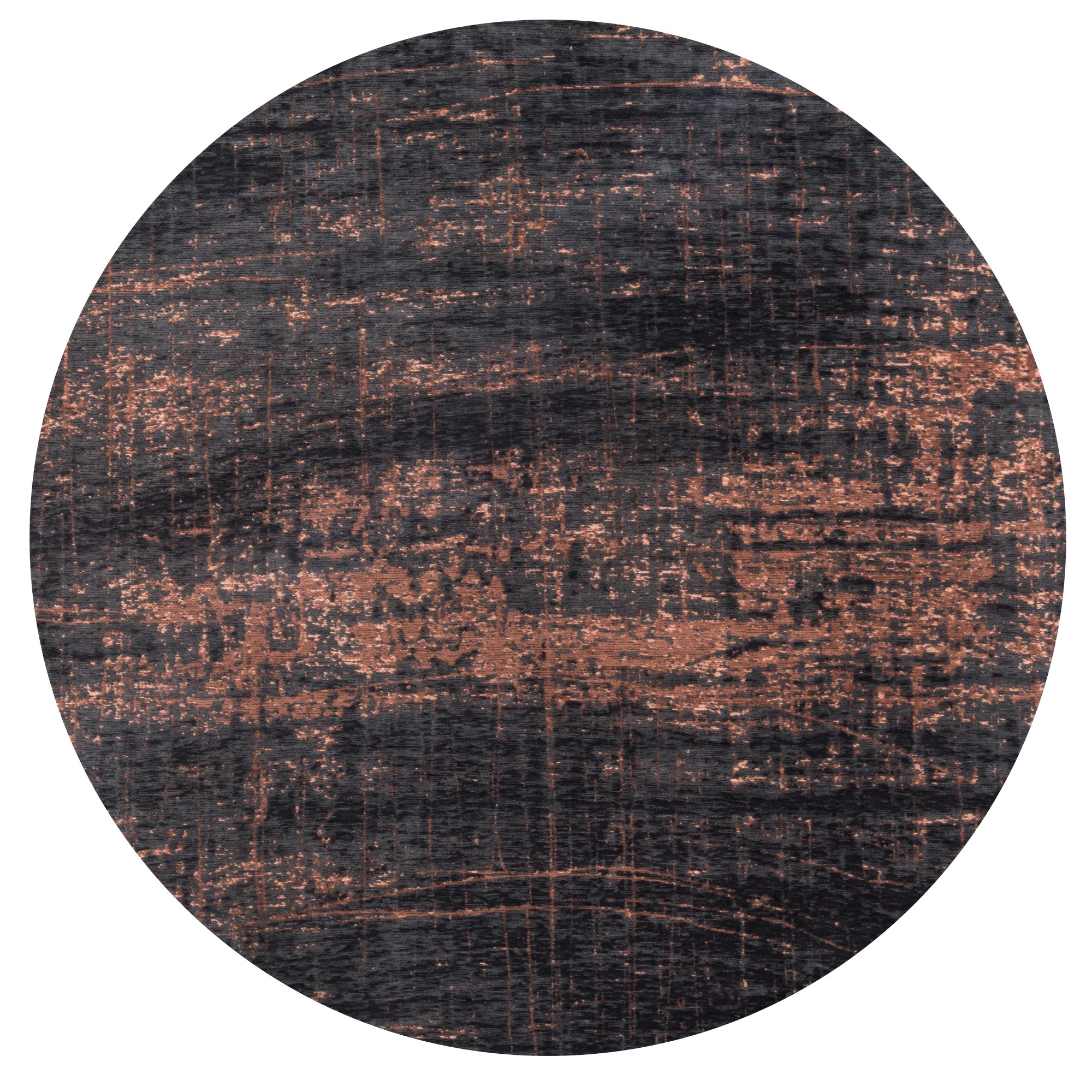 Louis De Poortere Mad Men Griff Designer Circle Rug 8925 In Soho Copper